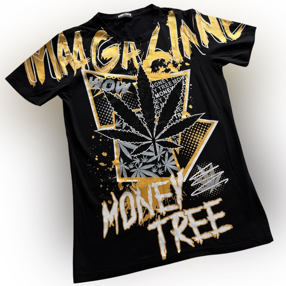 Black and Gold Graphic T-Shirt